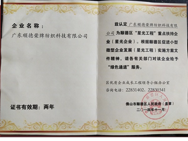 豪门国际荣获政府重点扶持企业